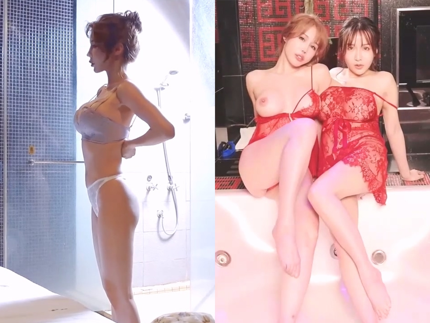 ｜本土網紅｜辛尤裡｜絕色佳人互舔滴蠟 720p